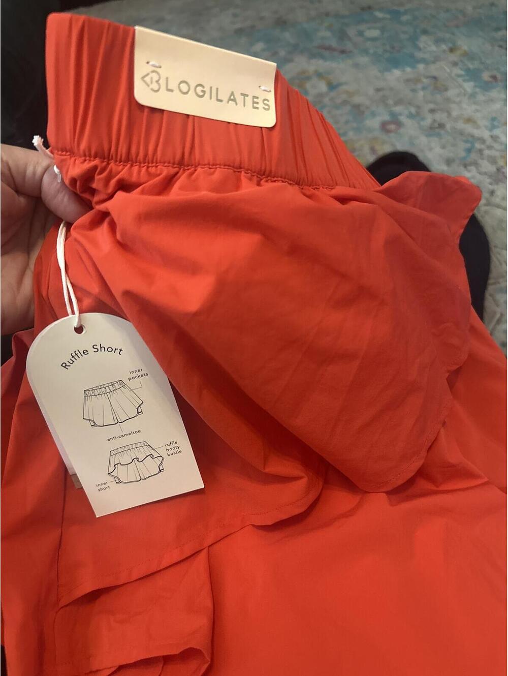 Blogilates RED NWT 2X Ruffle Short / Skort